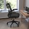 Flash Furniture Black Mesh Mid-Back Task Chair with Roller Wheels BL-X-5M-BK-RLB-GG - alternate 4